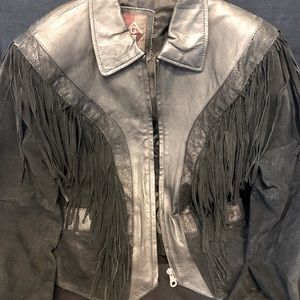 Leather Fringe Jacket